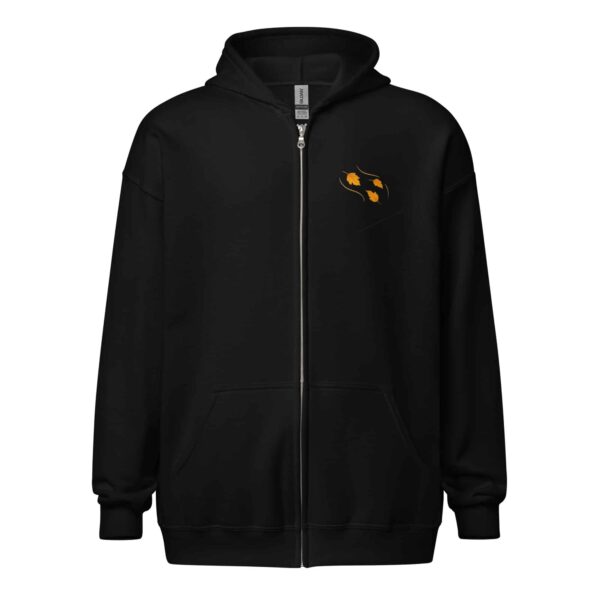 Autumn Aspen Moon Zip Hoodie – Gildan 18600 - Image 2